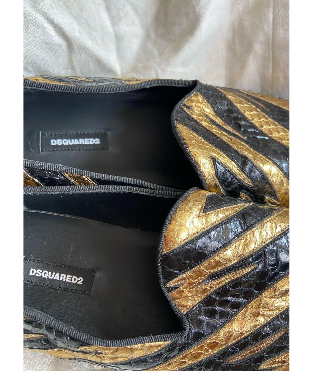 DSQUARED2 Черные кожаные лоферы, фото 3