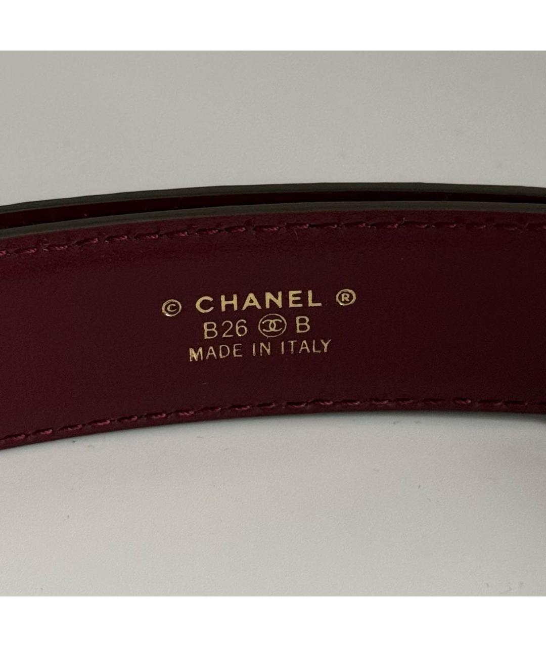 CHANEL Хаки кожаный ремень, фото 3