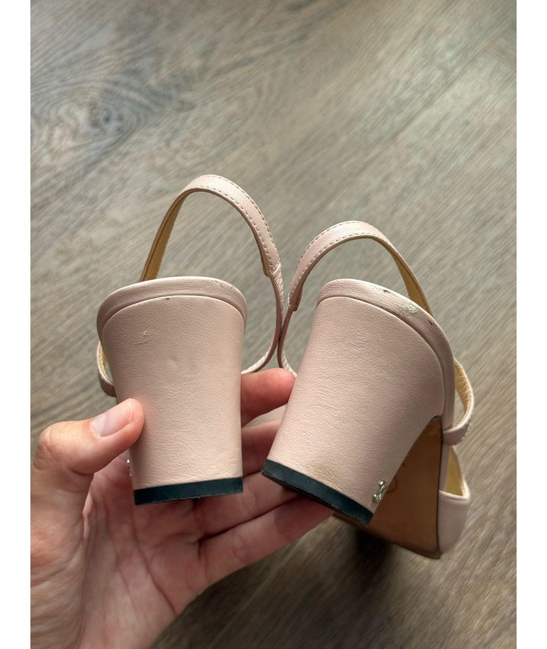 CHANEL Розовые кожаные туфли, фото 3
