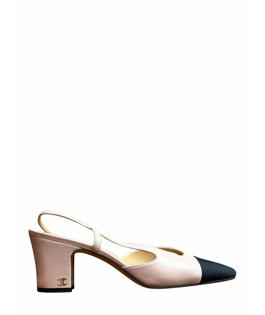 CHANEL Розовые кожаные туфли, фото 1