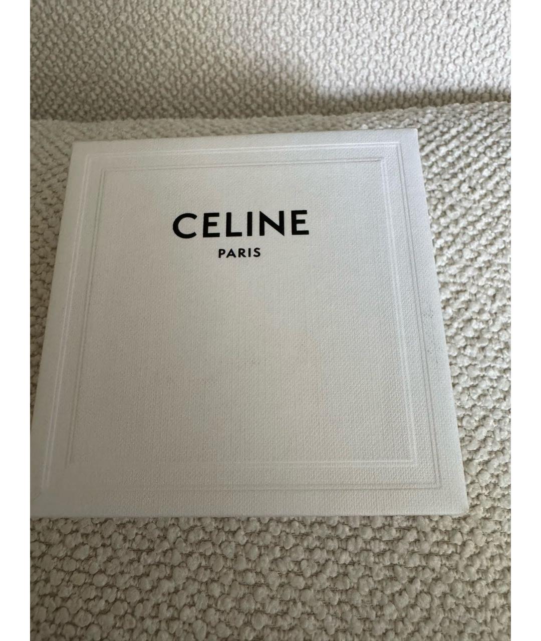 CELINE Белые металлические серьги, фото 4