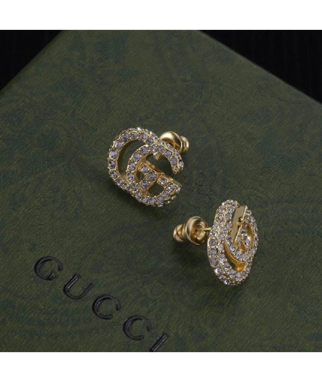 GUCCI Золотые металлические серьги, фото 4