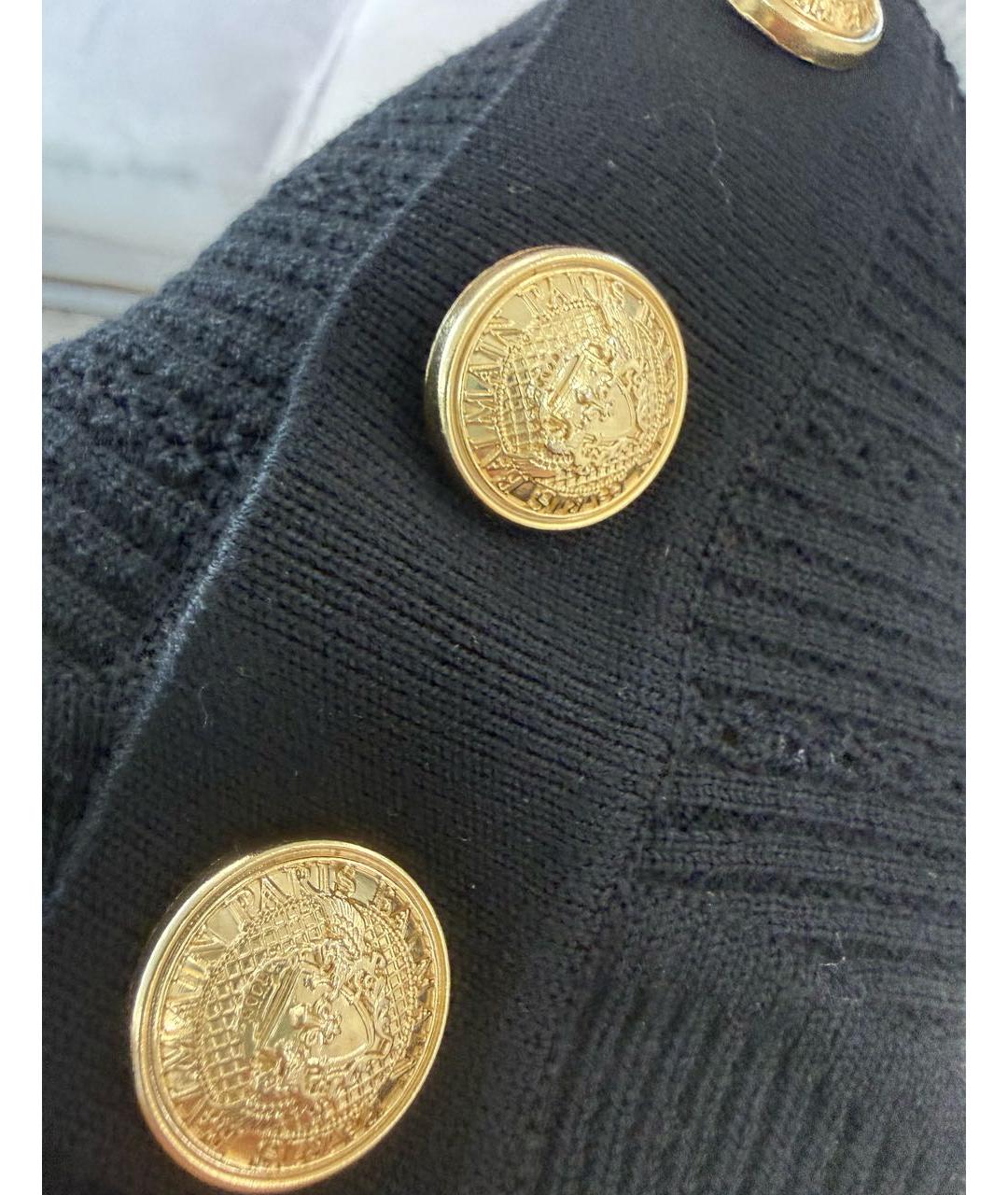 BALMAIN Черный шерстяной джемпер / свитер, фото 4