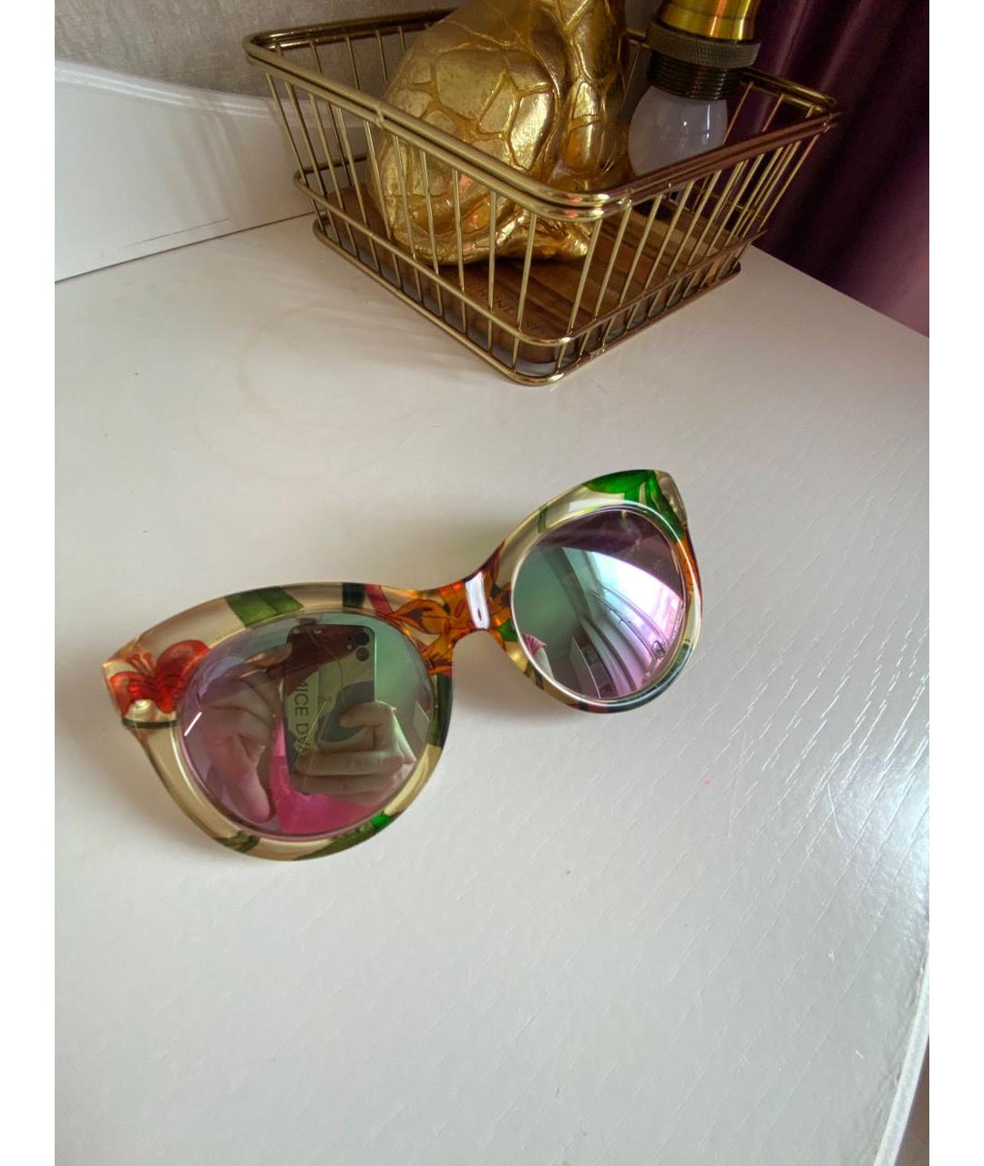 GUCCI Мульти пластиковые солнцезащитные очки, фото 9