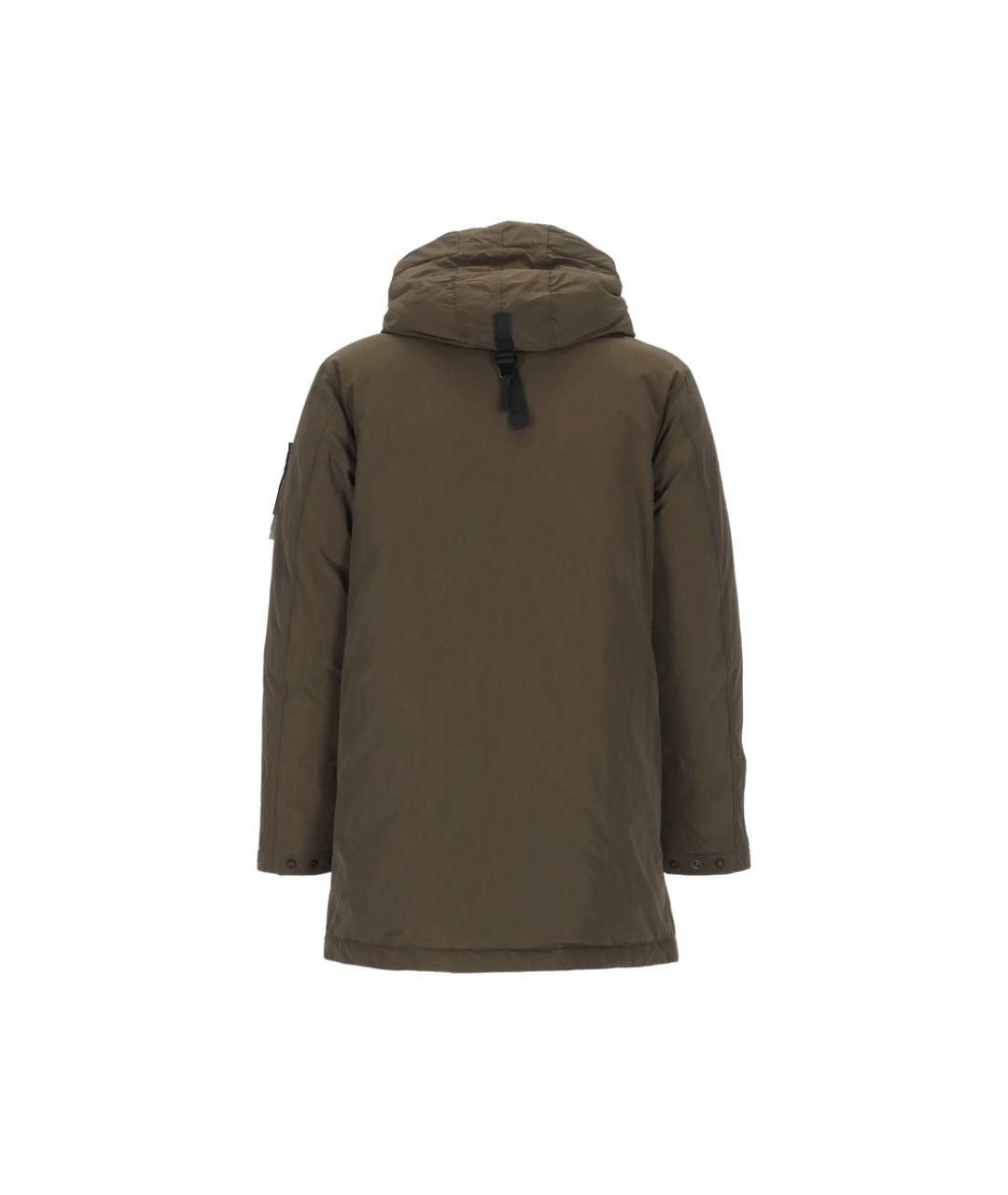 STONE ISLAND Зеленая полиэстеровая куртка, фото 3