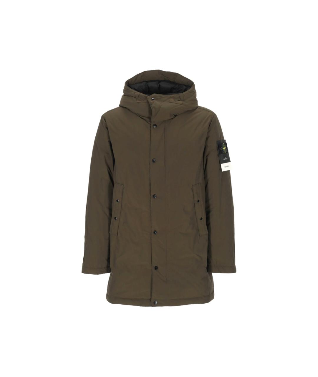 STONE ISLAND Зеленая полиэстеровая куртка, фото 1