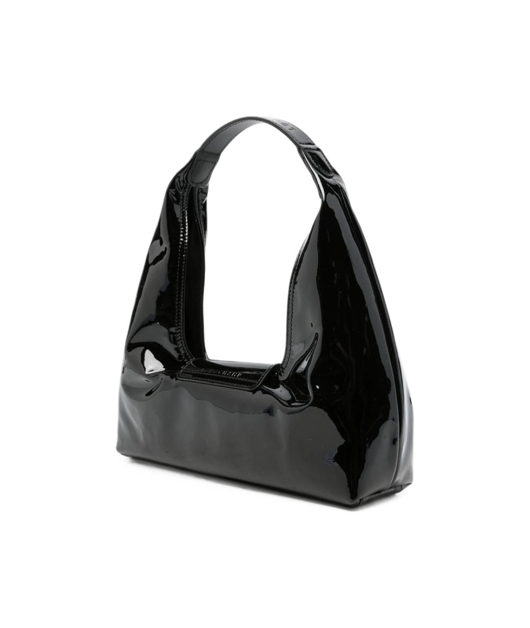 LONGCHAMP Черная кожаная сумка через плечо, фото 4