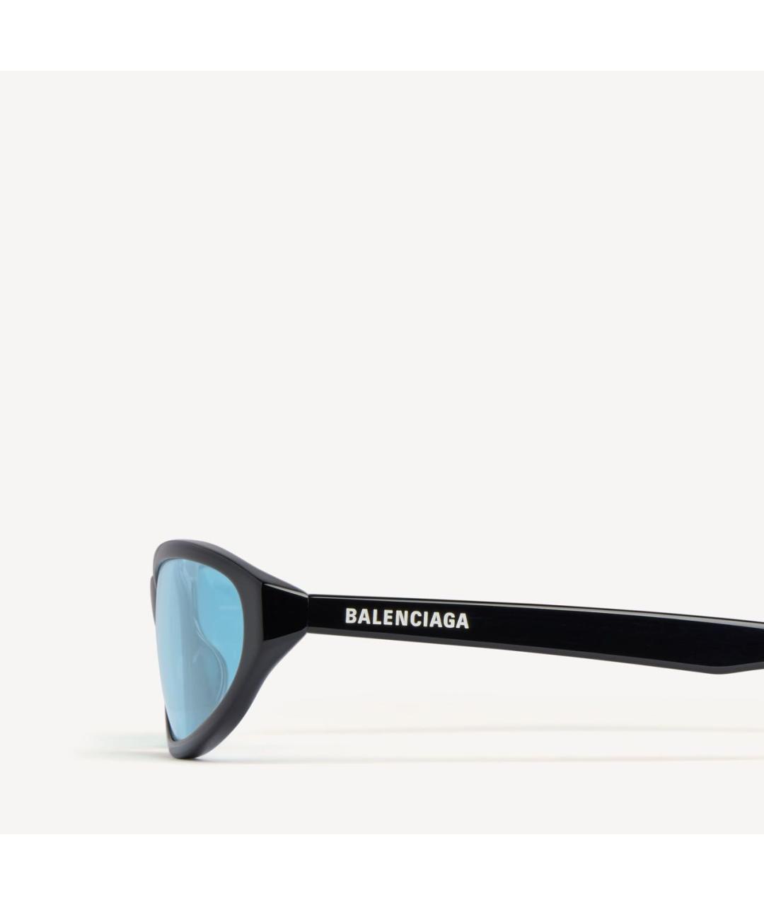 BALENCIAGA Черные пластиковые солнцезащитные очки, фото 3