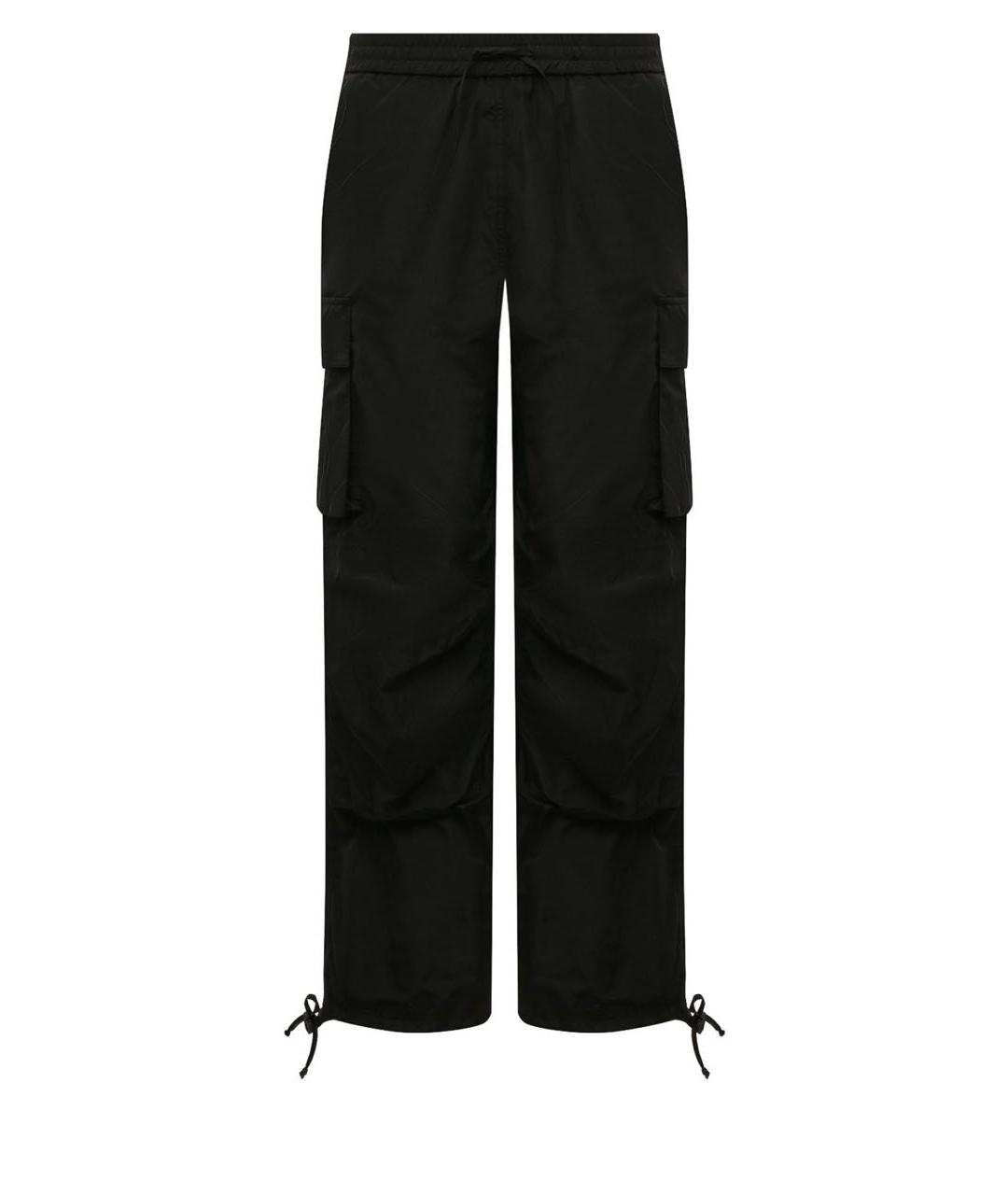 MSGM Черные полиэстеровые брюки широкие, фото 1
