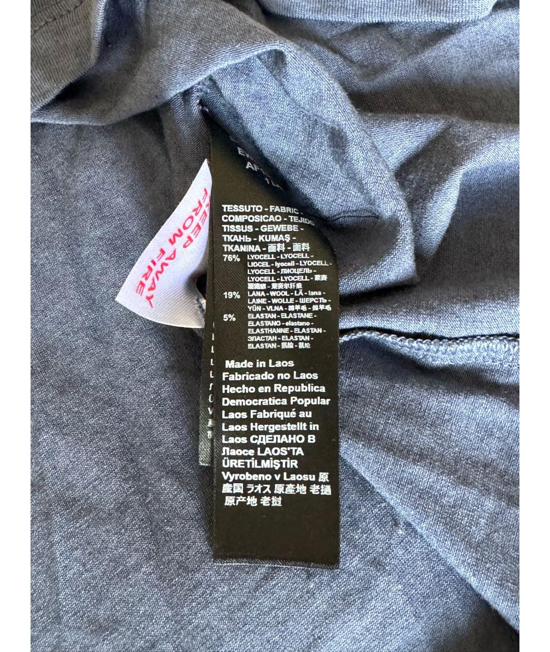 EMPORIO ARMANI Синяя лиоцелловая водолазка, фото 5