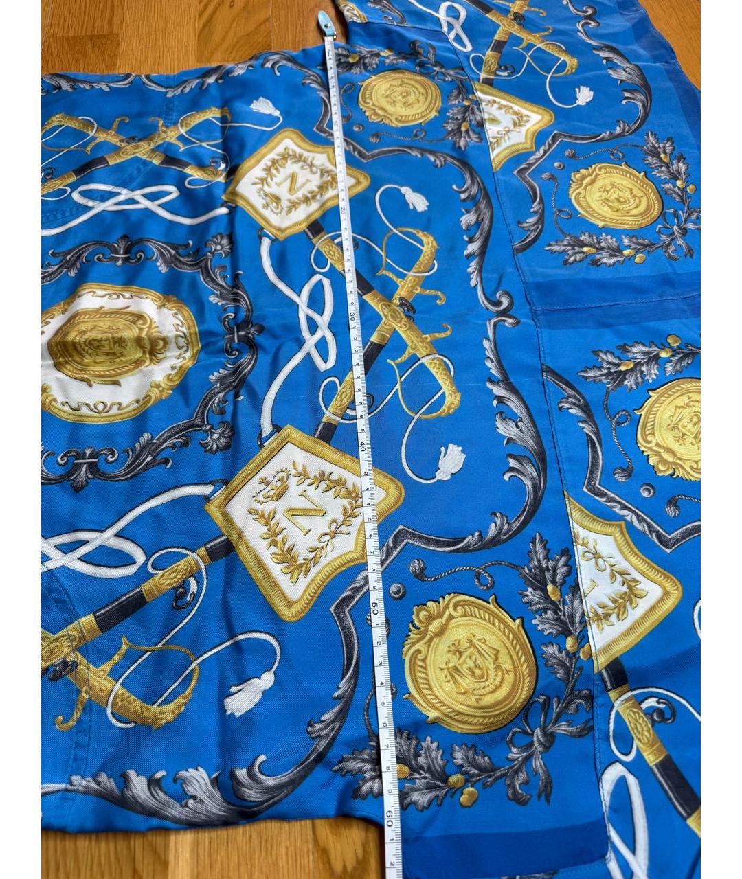 DOLCE&GABBANA Голубая шелковая блузы, фото 7
