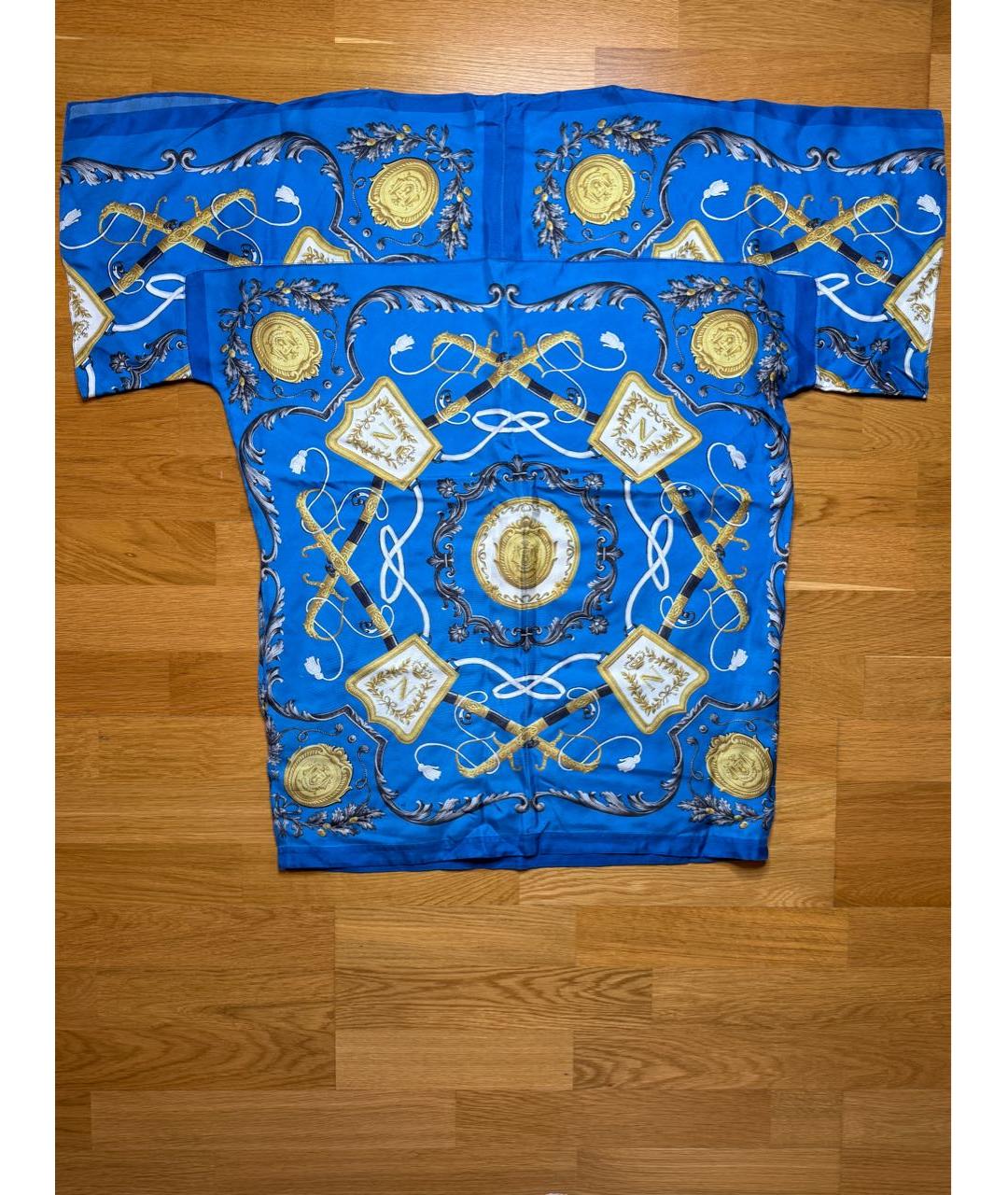 DOLCE&GABBANA Голубая шелковая блузы, фото 2