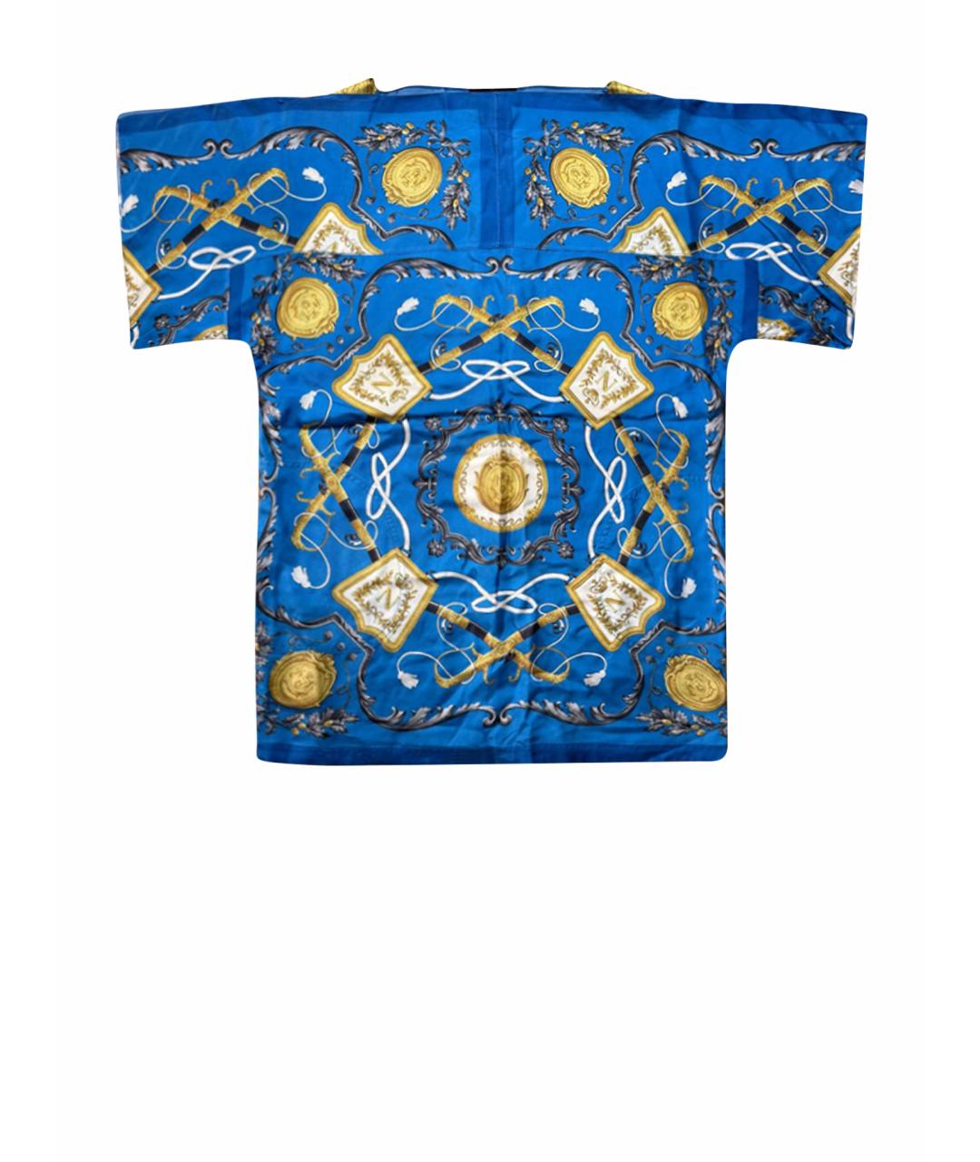 DOLCE&GABBANA Голубая шелковая блузы, фото 1