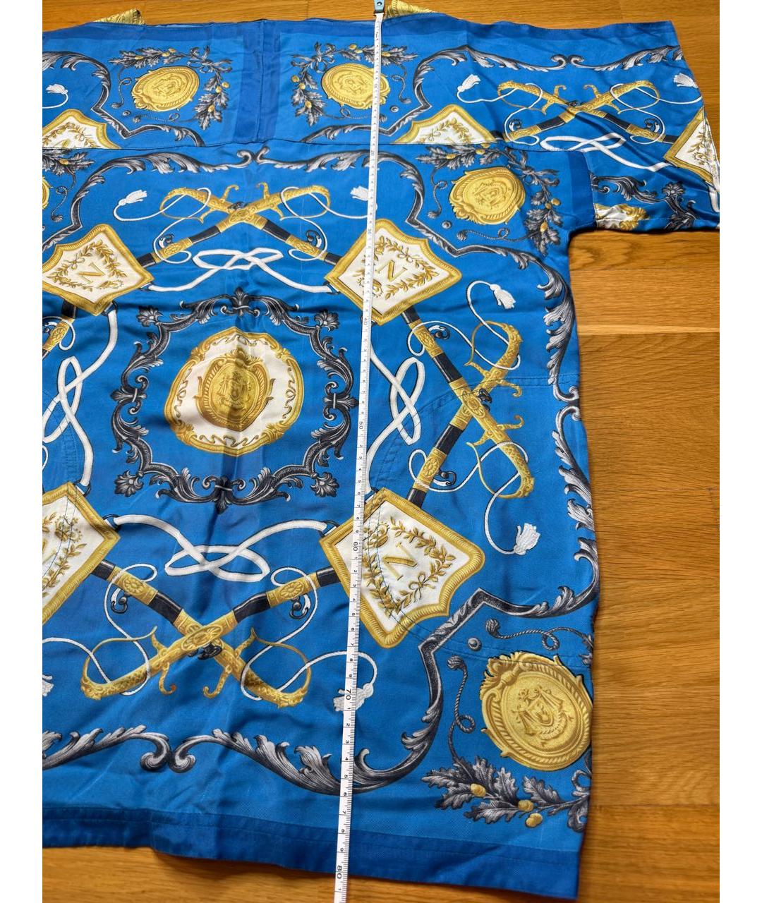 DOLCE&GABBANA Голубая шелковая блузы, фото 8