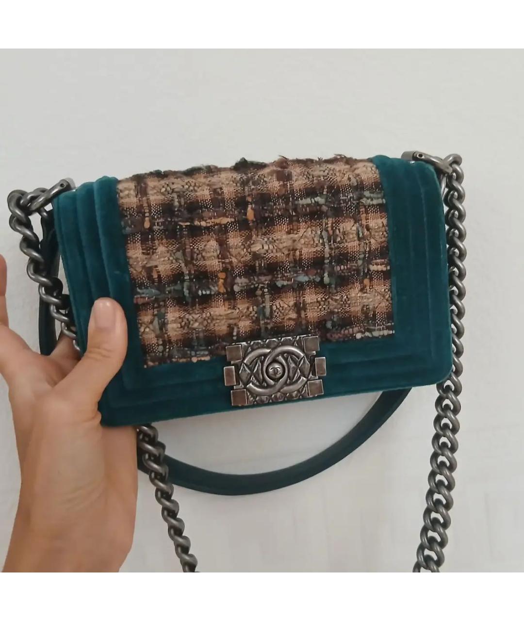 CHANEL Мульти бархатная сумка через плечо, фото 2
