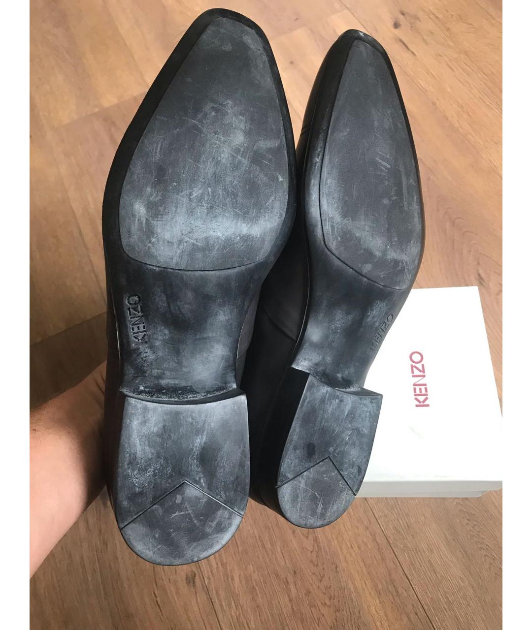 KENZO Черные кожаные туфли, фото 7