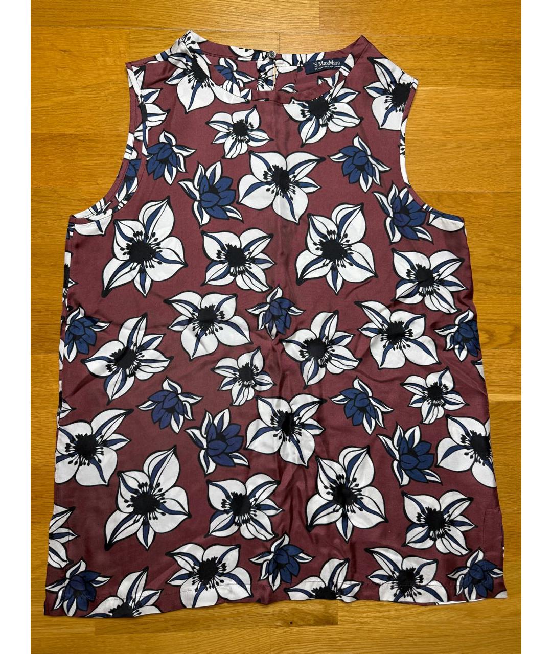 'S MAX MARA Мульти шелковая блузы, фото 8