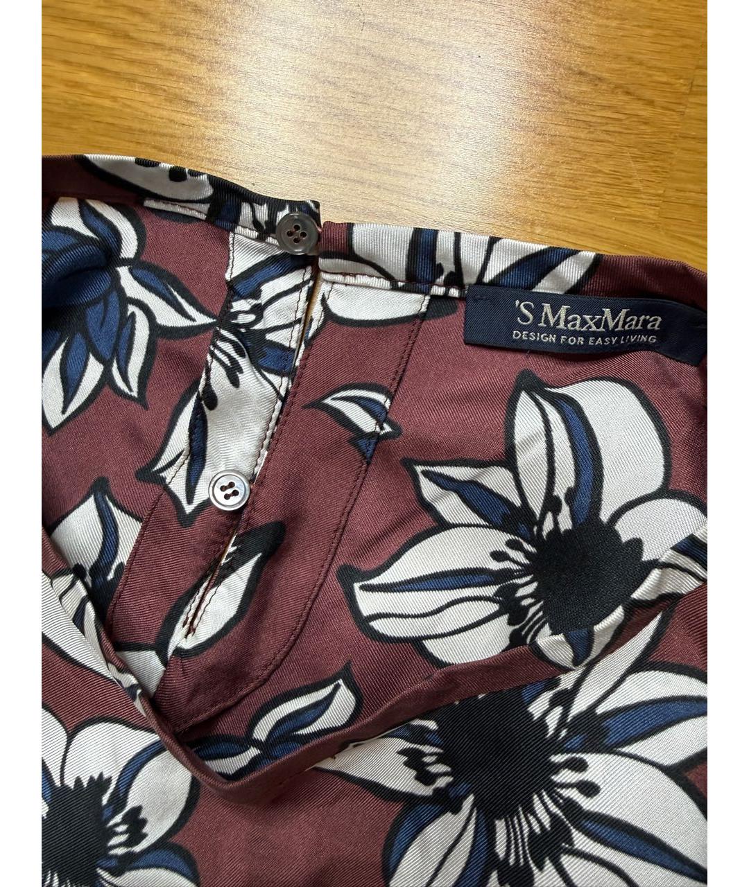 'S MAX MARA Мульти шелковая блузы, фото 4