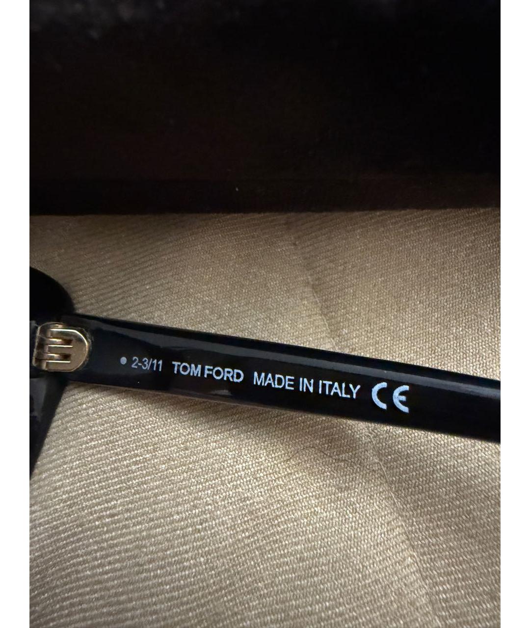 TOM FORD Черные пластиковые солнцезащитные очки, фото 3