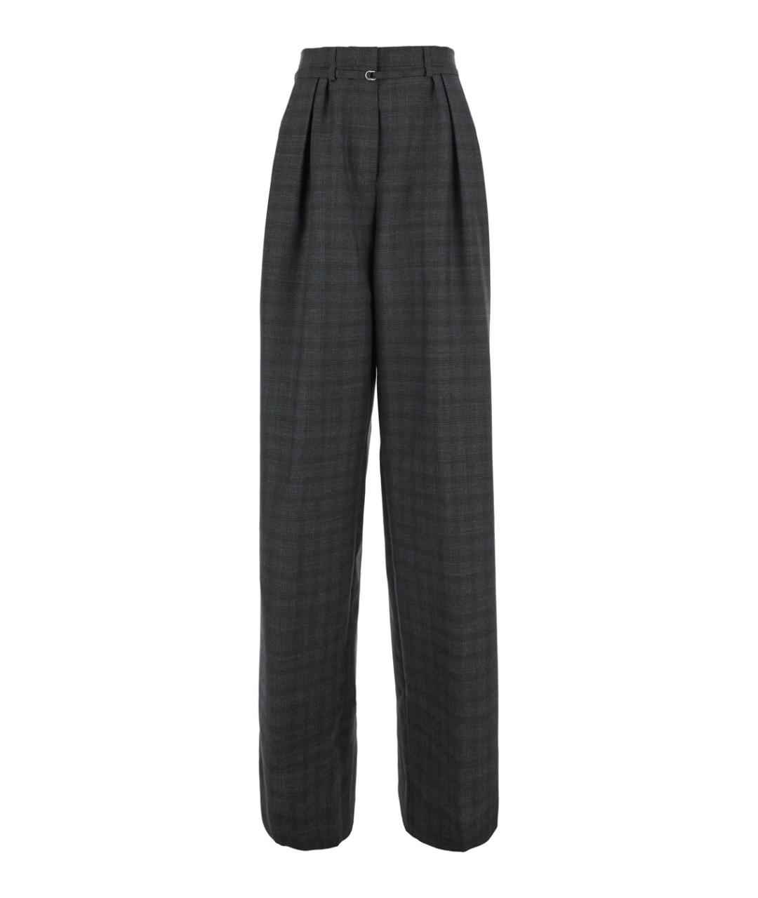 DRIES VAN NOTEN Мульти шерстяные прямые брюки, фото 1