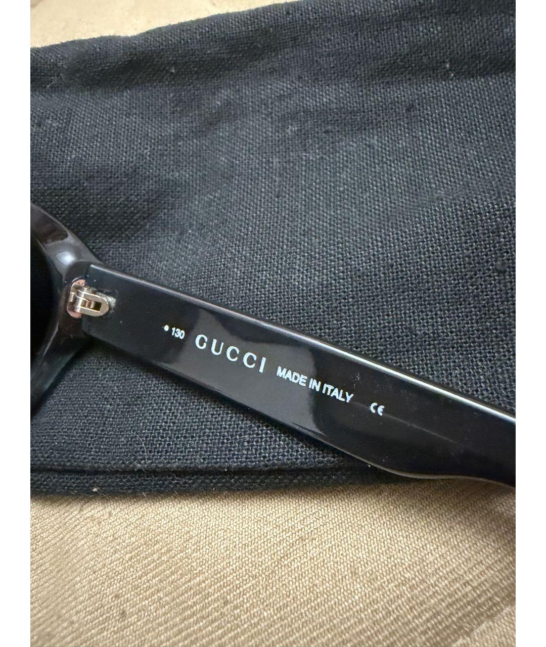 GUCCI Черные пластиковые солнцезащитные очки, фото 3