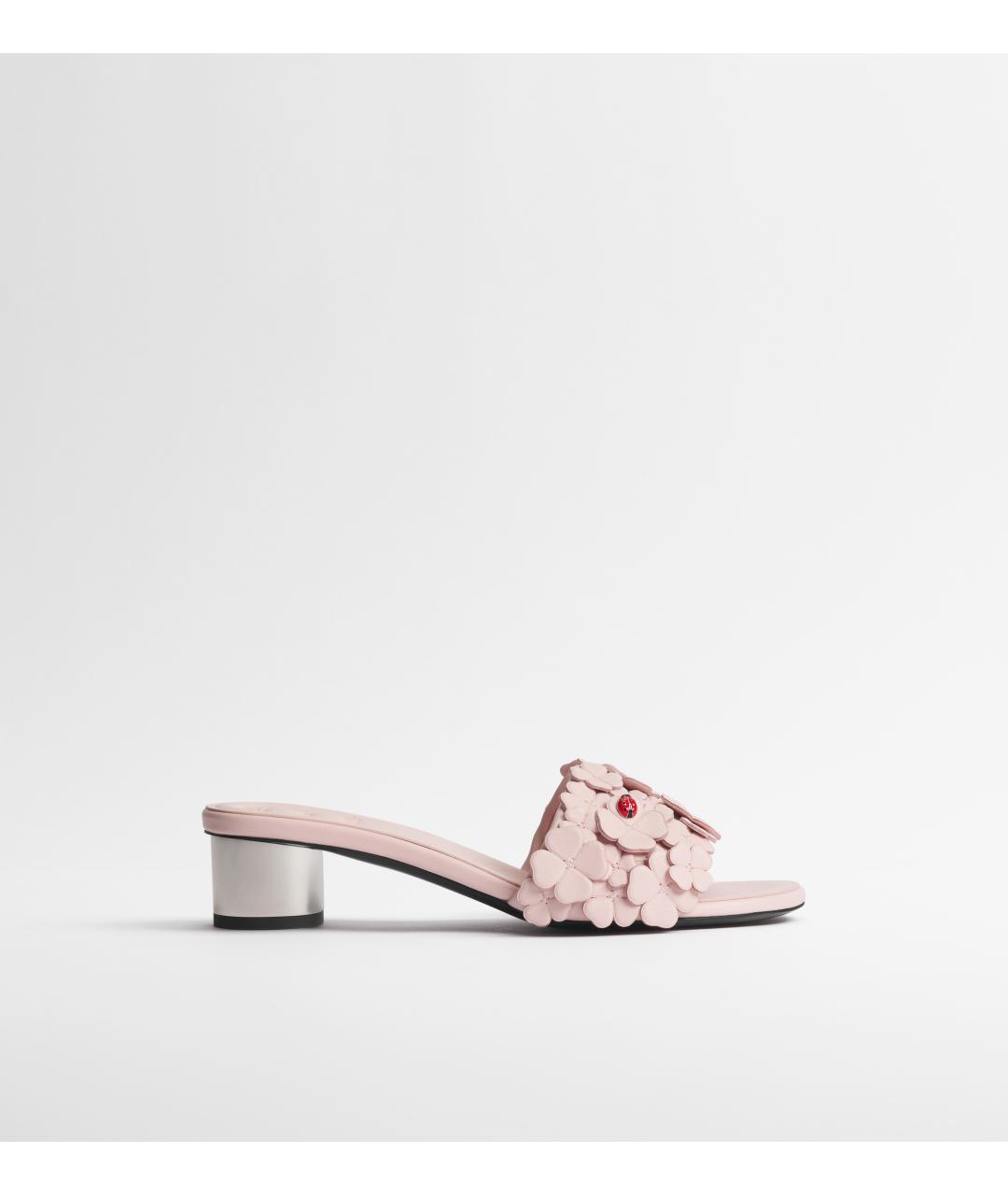 CHRISTIAN DIOR Розовые кожаные мюли, фото 4