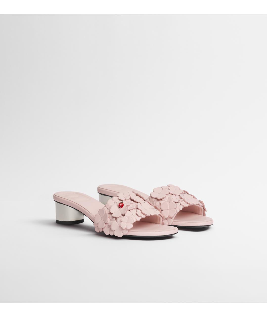 CHRISTIAN DIOR Розовые кожаные мюли, фото 2