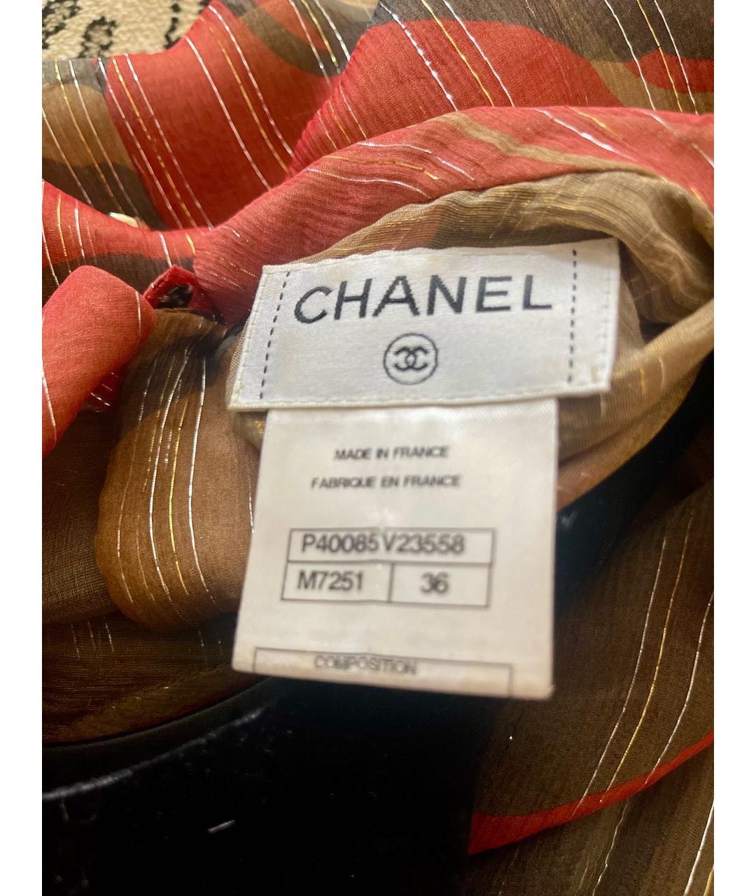 CHANEL Мульти шелковая блузы, фото 3