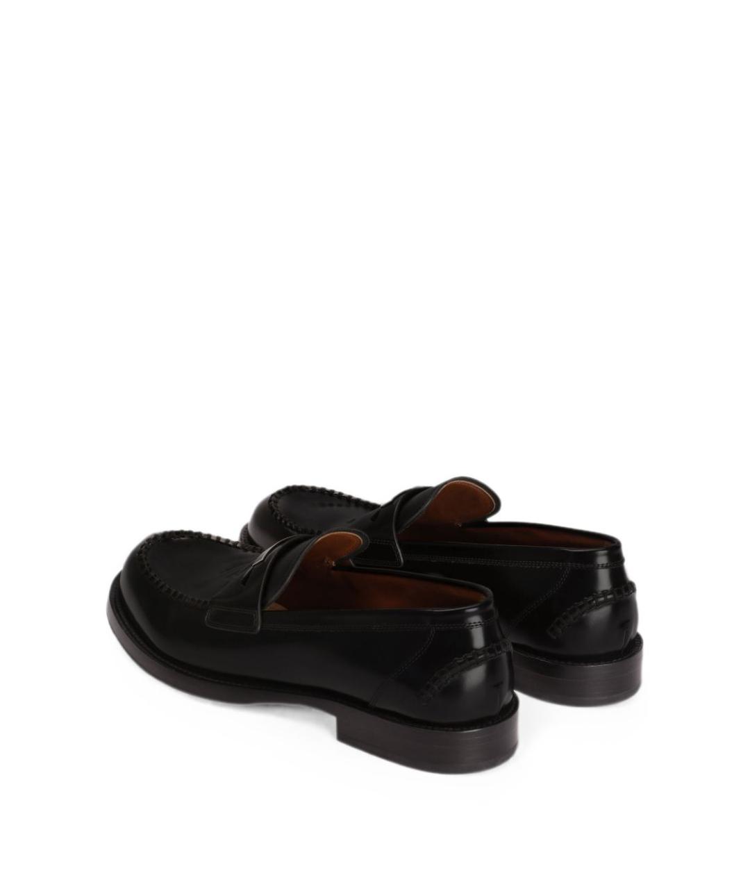 DOLCE&GABBANA Черные кожаные лоферы, фото 2