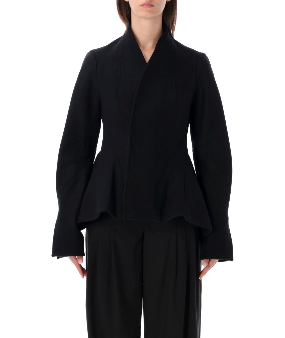 RICK OWENS Черное пальто, фото 1