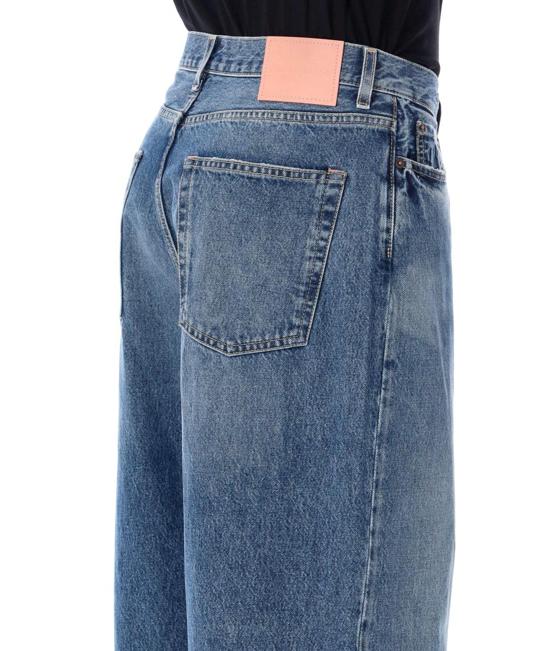 ACNE STUDIOS Синие хлопковые прямые джинсы, фото 3