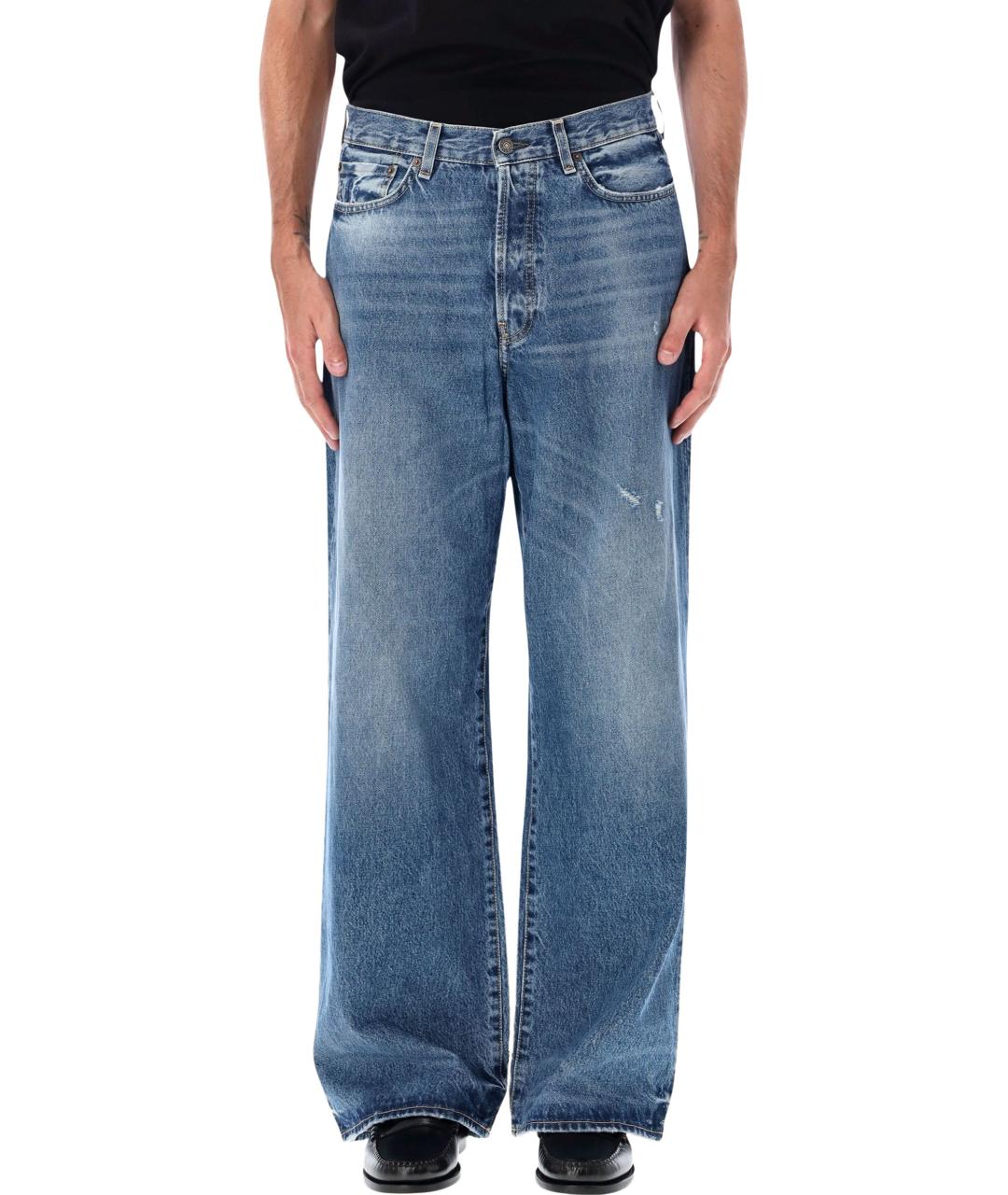 ACNE STUDIOS Синие хлопковые прямые джинсы, фото 1