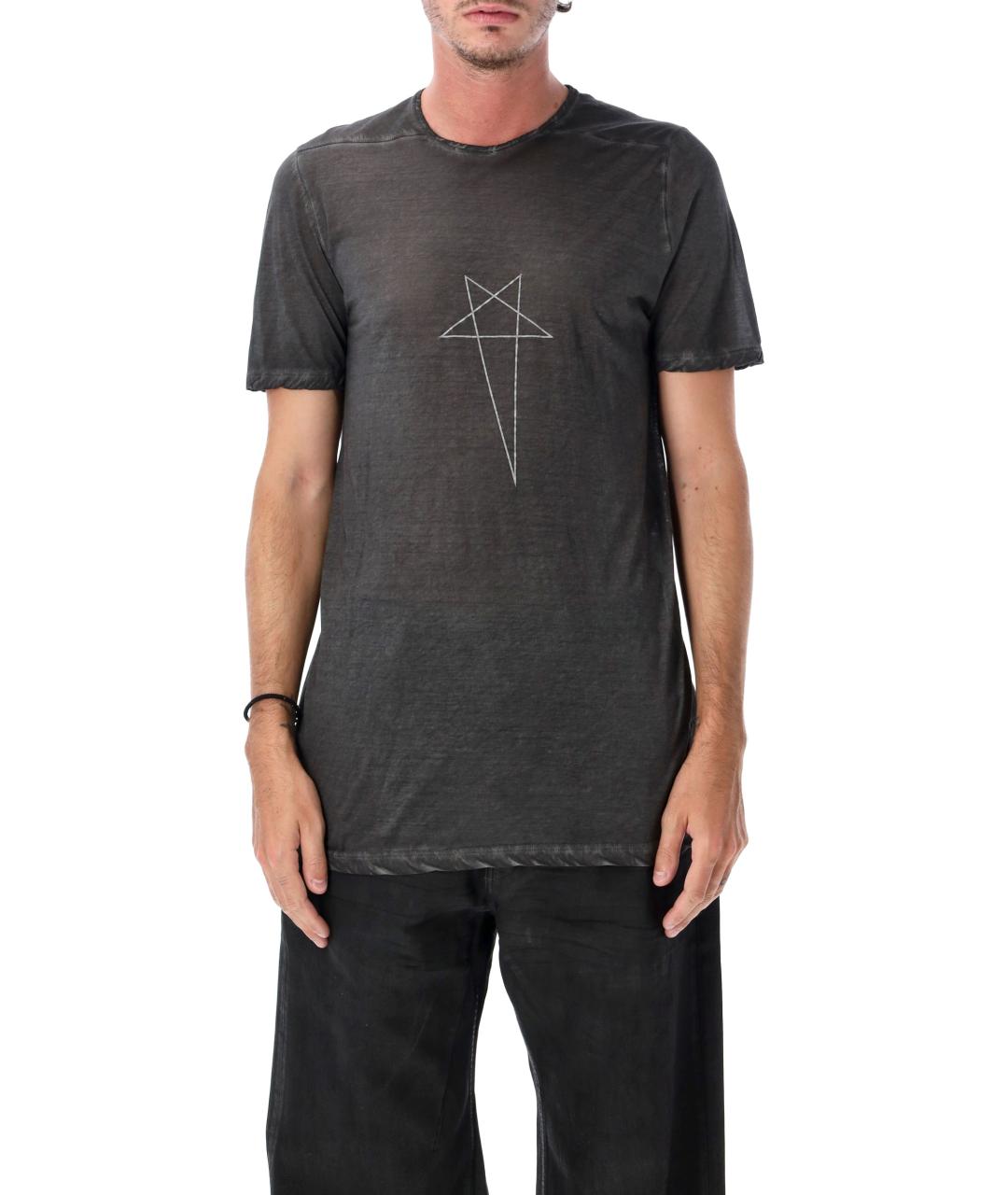 RICK OWENS DRKSHDW Черная хлопковая футболка, фото 1