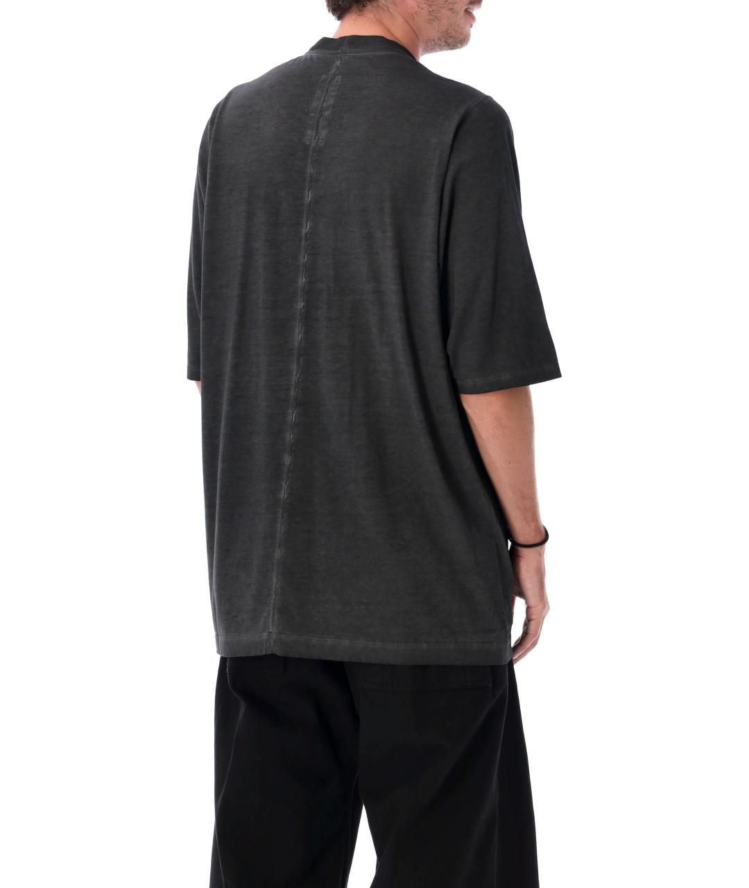 RICK OWENS DRKSHDW Черная хлопковая футболка, фото 2