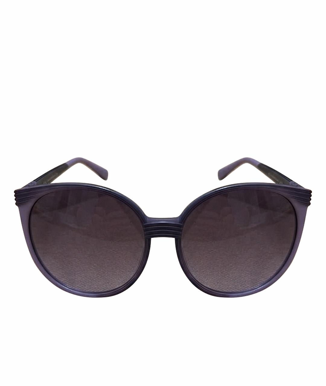 LINDA FARROW Фиолетовые пластиковые солнцезащитные очки, фото 1