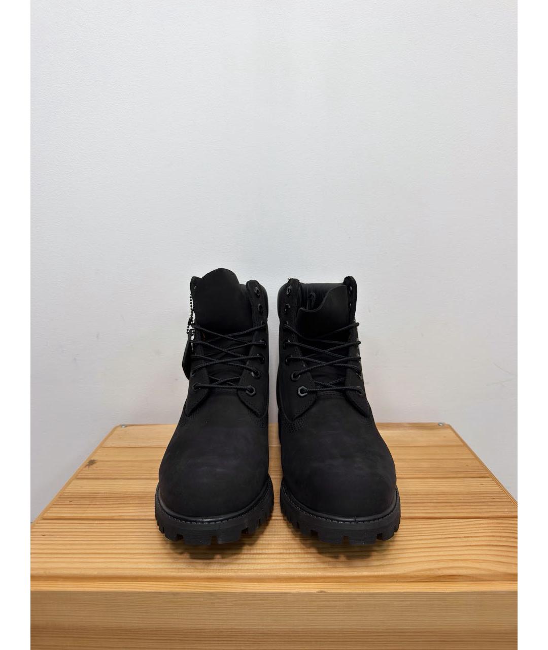 TIMBERLAND Черные нубуковые высокие ботинки, фото 3