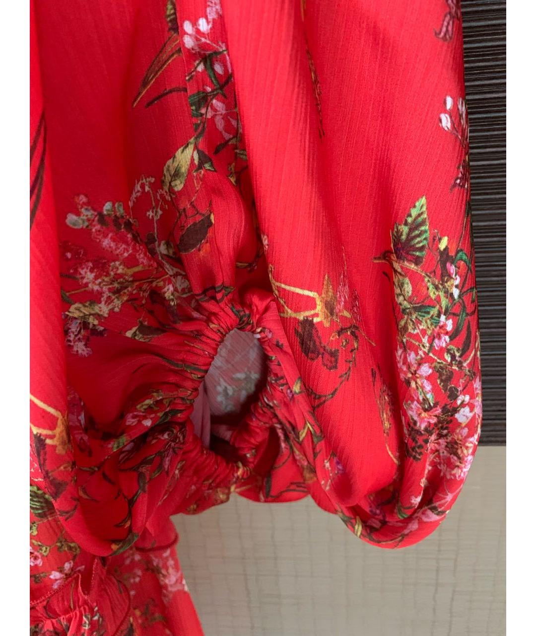 ALEXIS Красное полиэстеровое коктейльное платье, фото 5