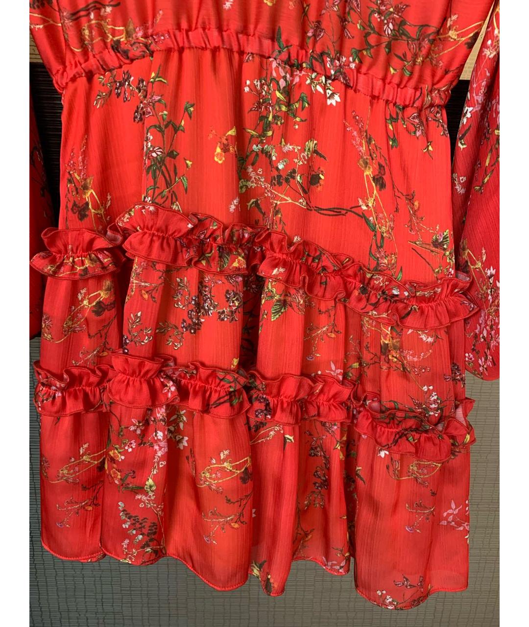 ALEXIS Красное полиэстеровое коктейльное платье, фото 6