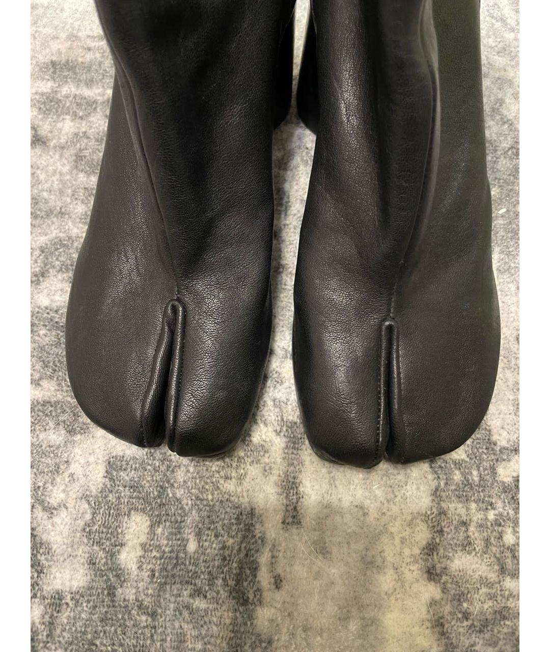 MAISON MARGIELA Черные кожаные ботильоны, фото 2