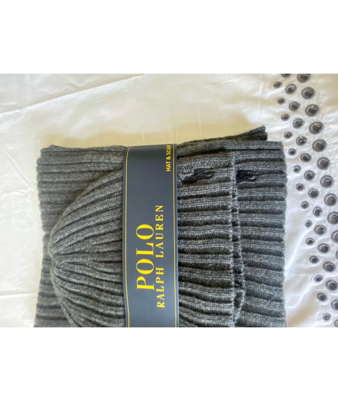 POLO RALPH LAUREN Серая шапка, фото 5