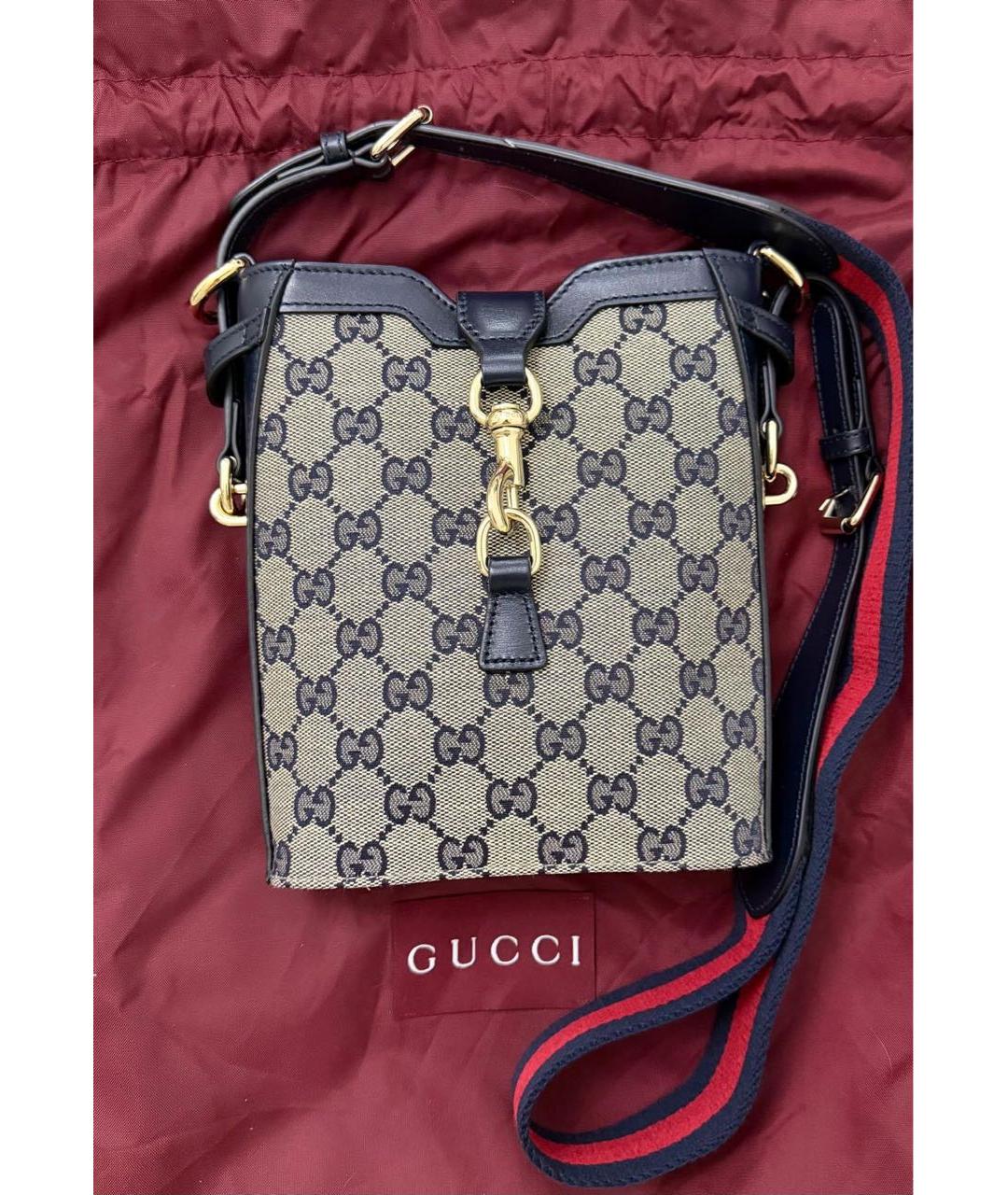 GUCCI Бежевая тканевая сумка через плечо, фото 8