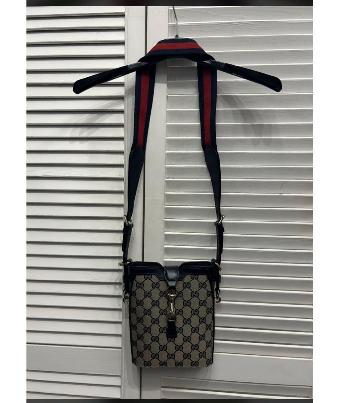 GUCCI Бежевая тканевая сумка через плечо, фото 4