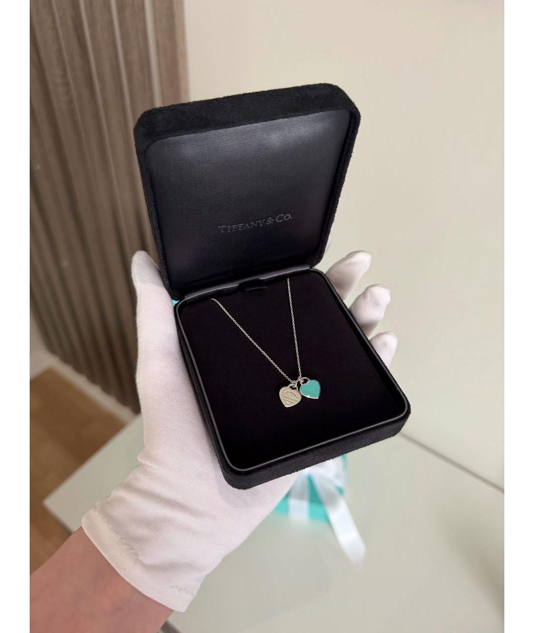 TIFFANY&CO Бирюзовая серебряная подвеска, фото 3