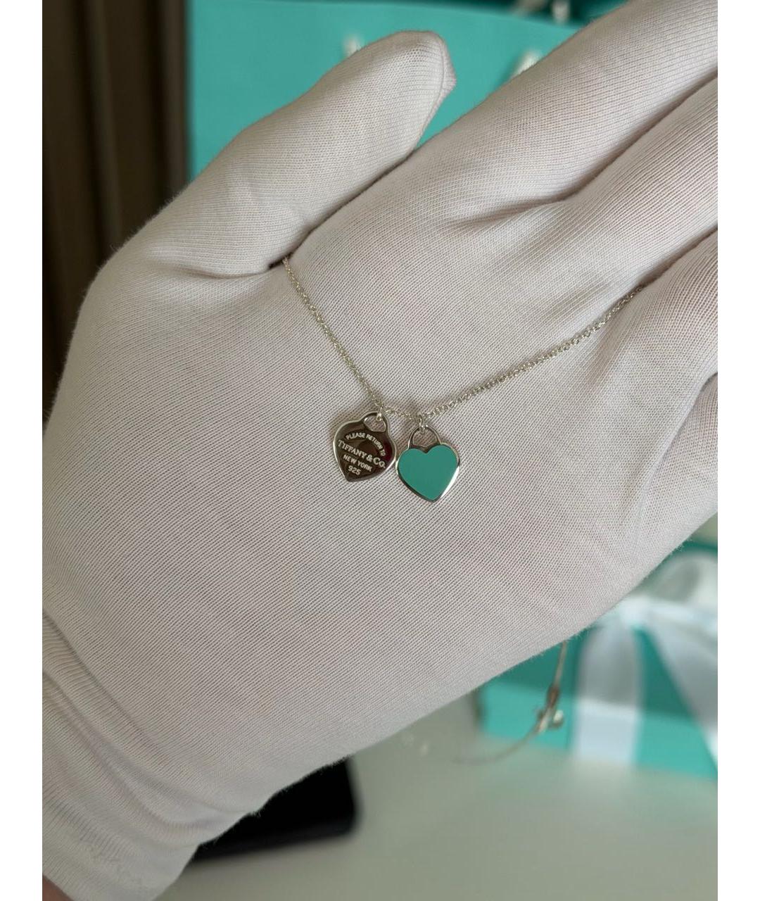 TIFFANY&CO Бирюзовая серебряная подвеска, фото 4