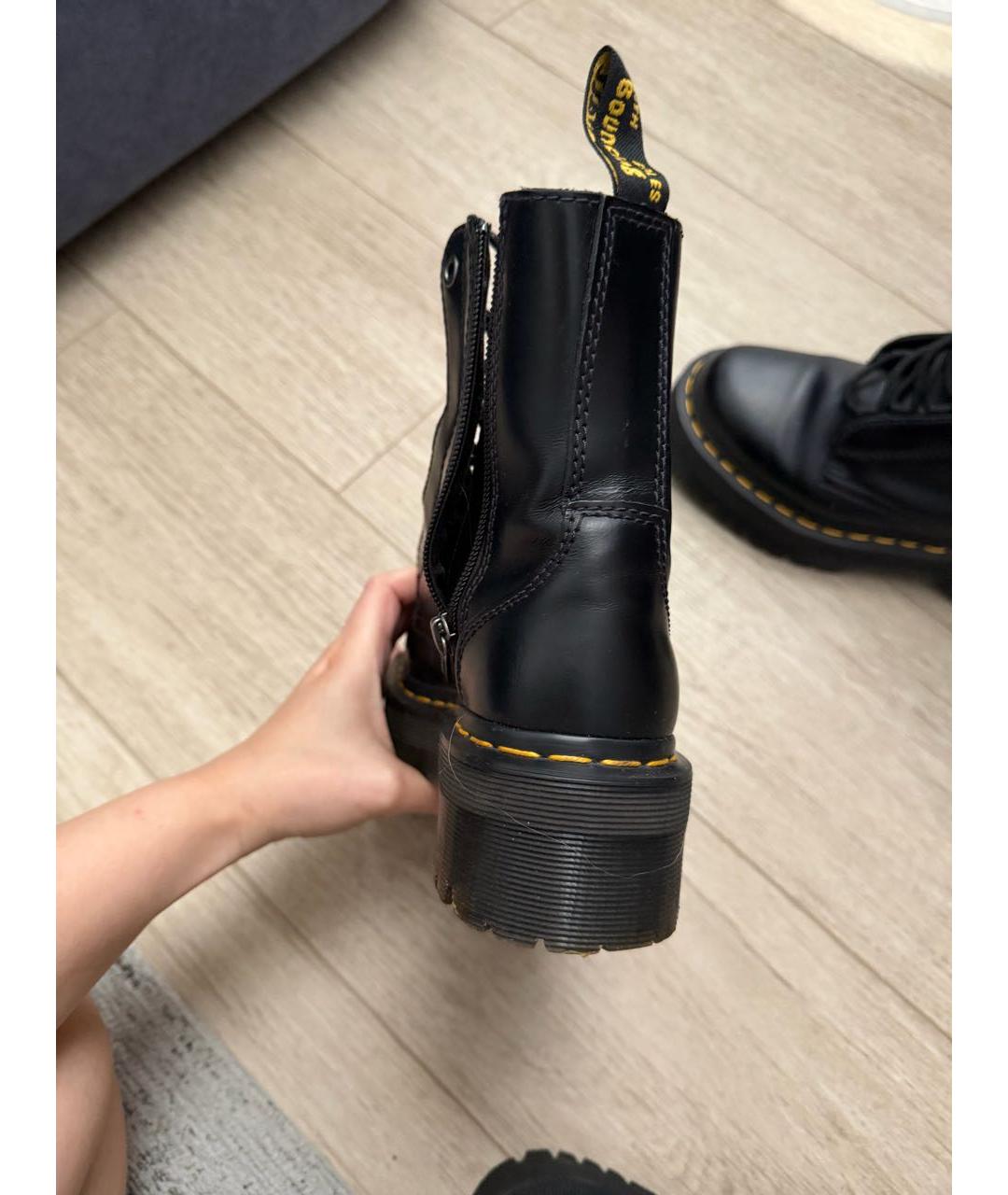DR. MARTENS Черные кожаные ботинки, фото 4