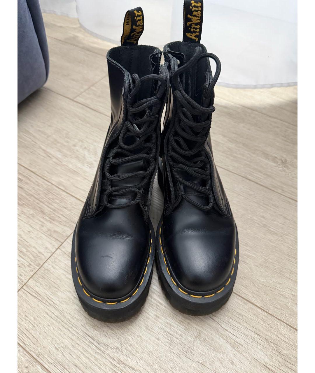 DR. MARTENS Черные кожаные ботинки, фото 2