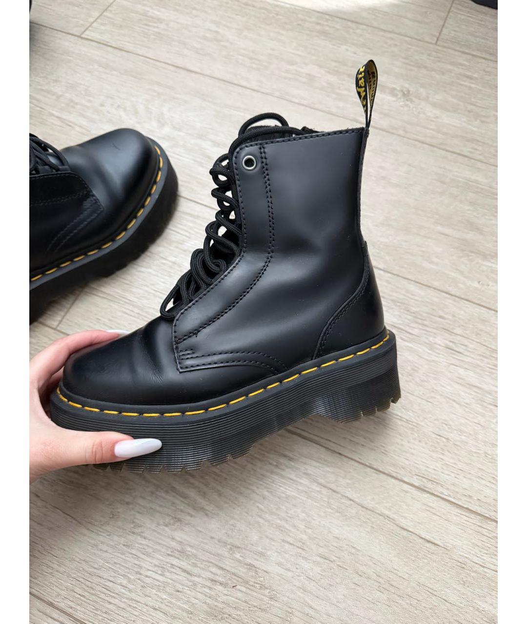 DR. MARTENS Черные кожаные ботинки, фото 6