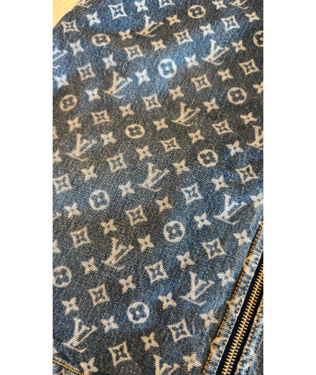LOUIS VUITTON Синяя деним юбка мини, фото 3