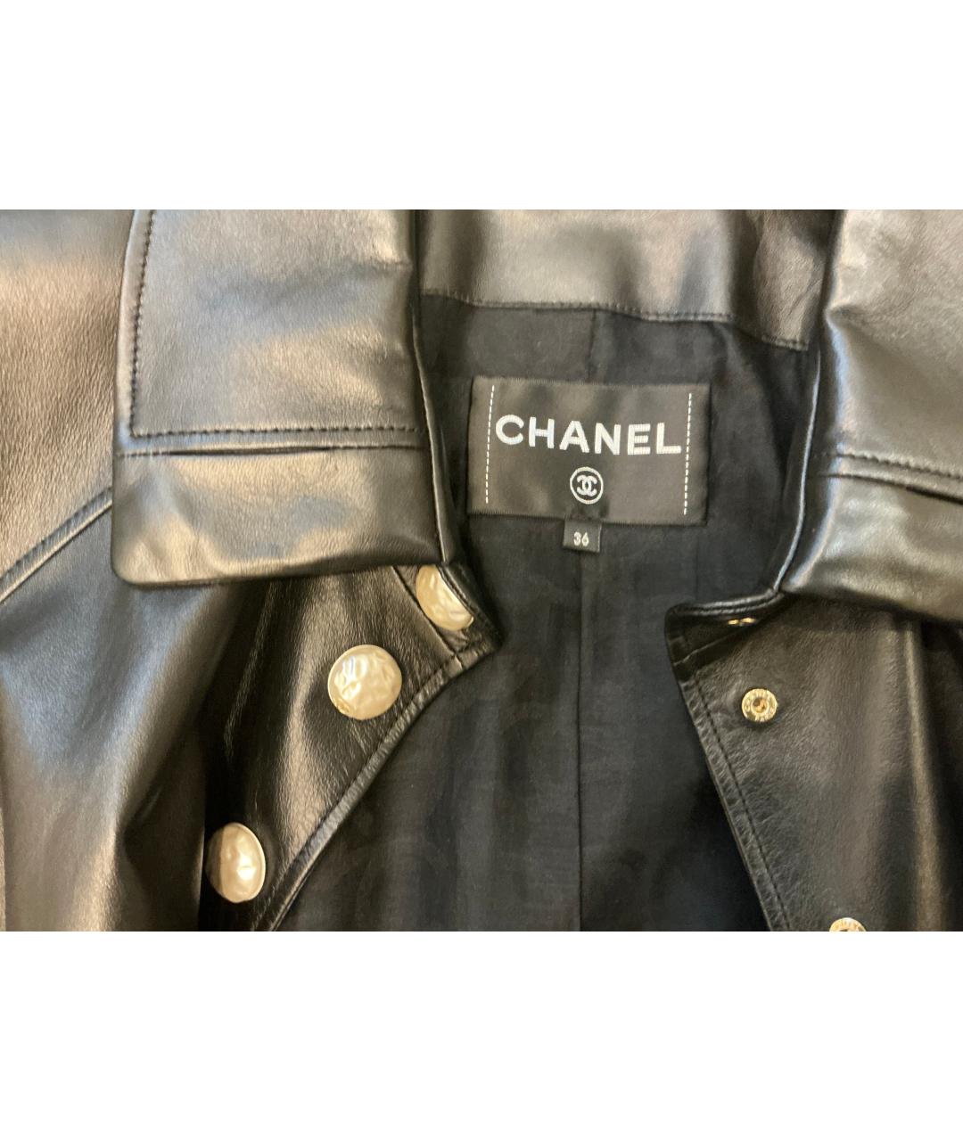 CHANEL Черная кожаная куртка, фото 2