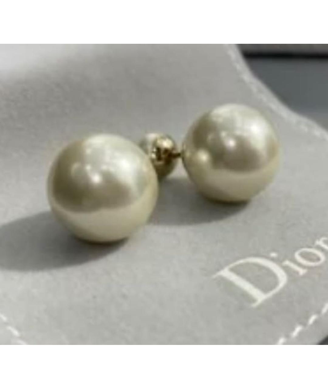 CHRISTIAN DIOR Серебряные металлические серьги, фото 3